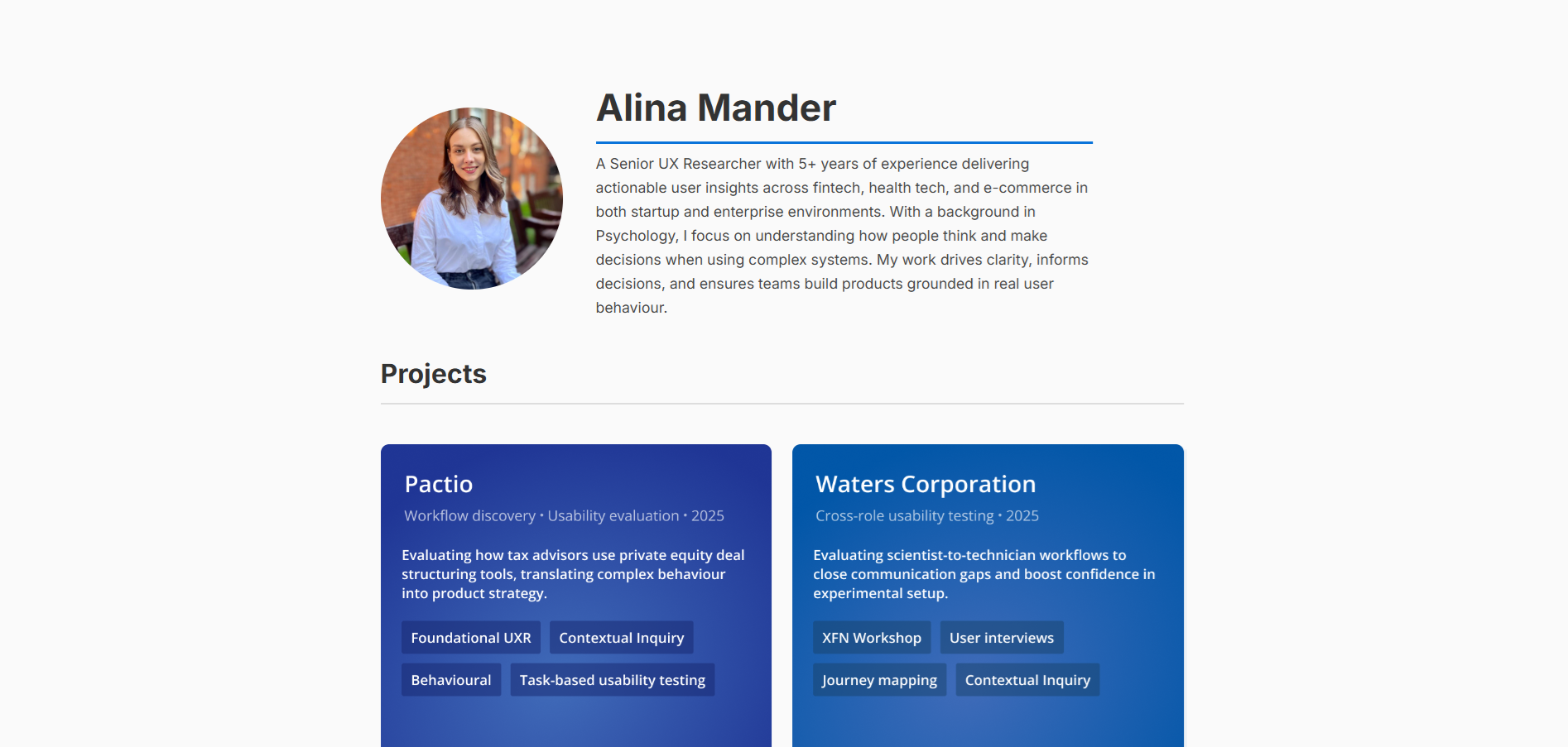 Alina-UX screenshot